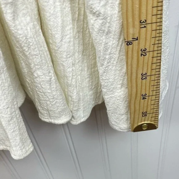 Doe & Rae Cream Lace Linen Cotton Cottage Coquette halter mini Dress Small boho - Picture 6 of 14